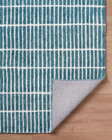 Finial Blue Wool Area Rug - Ornate Home