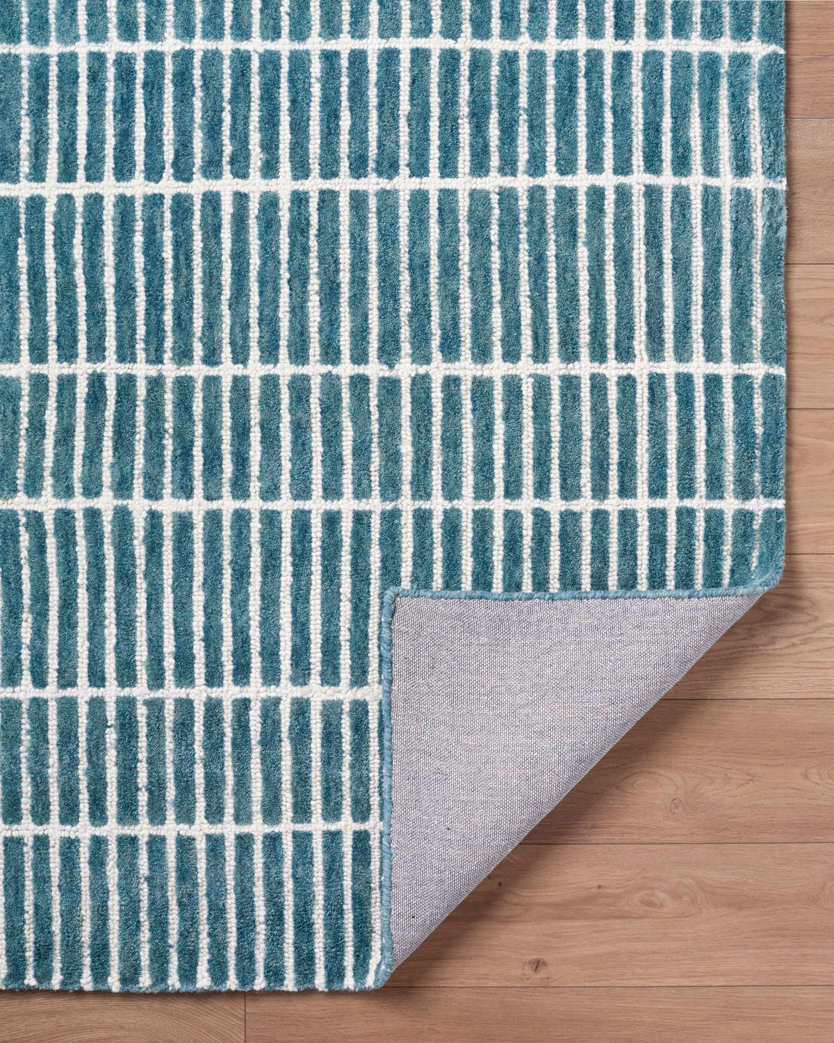 Finial Blue Wool Area Rug - Ornate Home