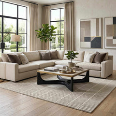 Finial Gray Wool Area Rug - Ornate Home
