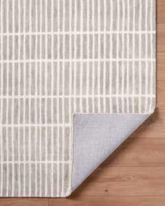 Finial Gray Wool Area Rug - Ornate Home
