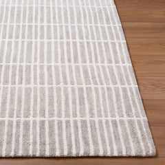 Finial Gray Wool Area Rug - Ornate Home