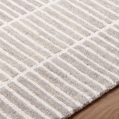 Finial Gray Wool Area Rug - Ornate Home