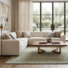 Finial Olive Wool Area Rug - Ornate Home