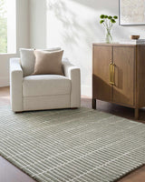 Finial Olive Wool Area Rug - Ornate Home