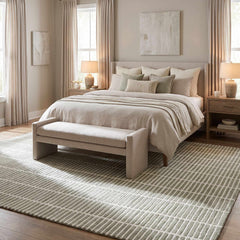 Finial Olive Wool Area Rug - Ornate Home