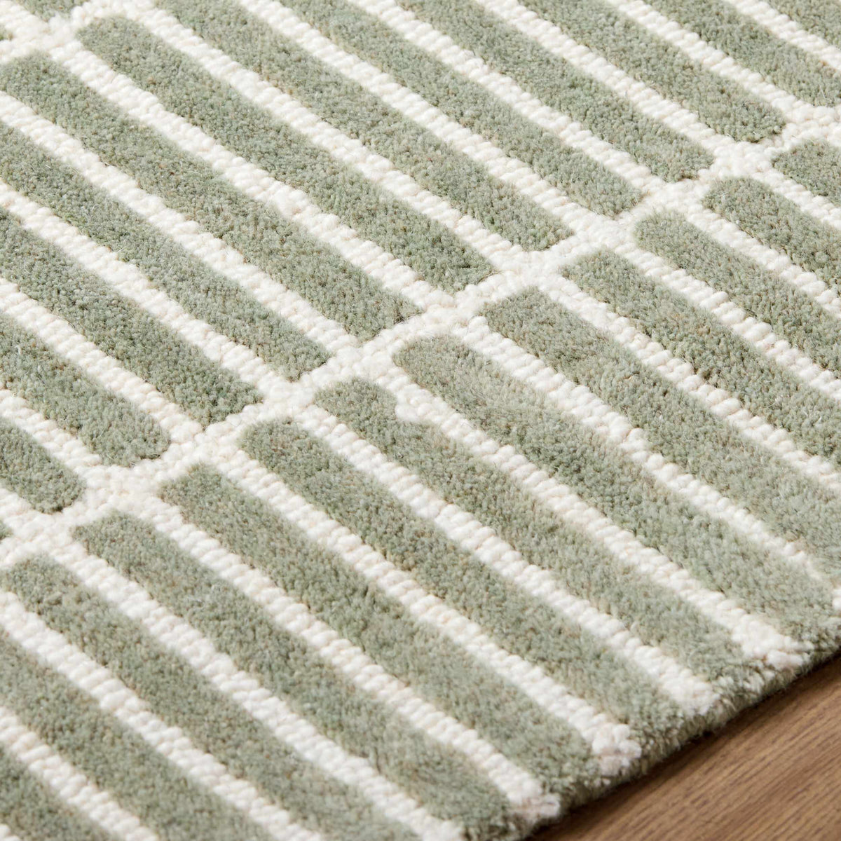 Finial Olive Wool Area Rug - Ornate Home