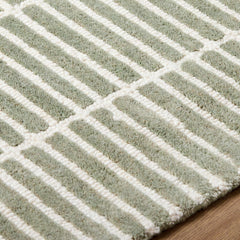 Finial Olive Wool Area Rug - Ornate Home