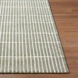 Finial Olive Wool Area Rug - Ornate Home