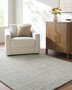 Finial Sage Wool Area Rug - Ornate Home