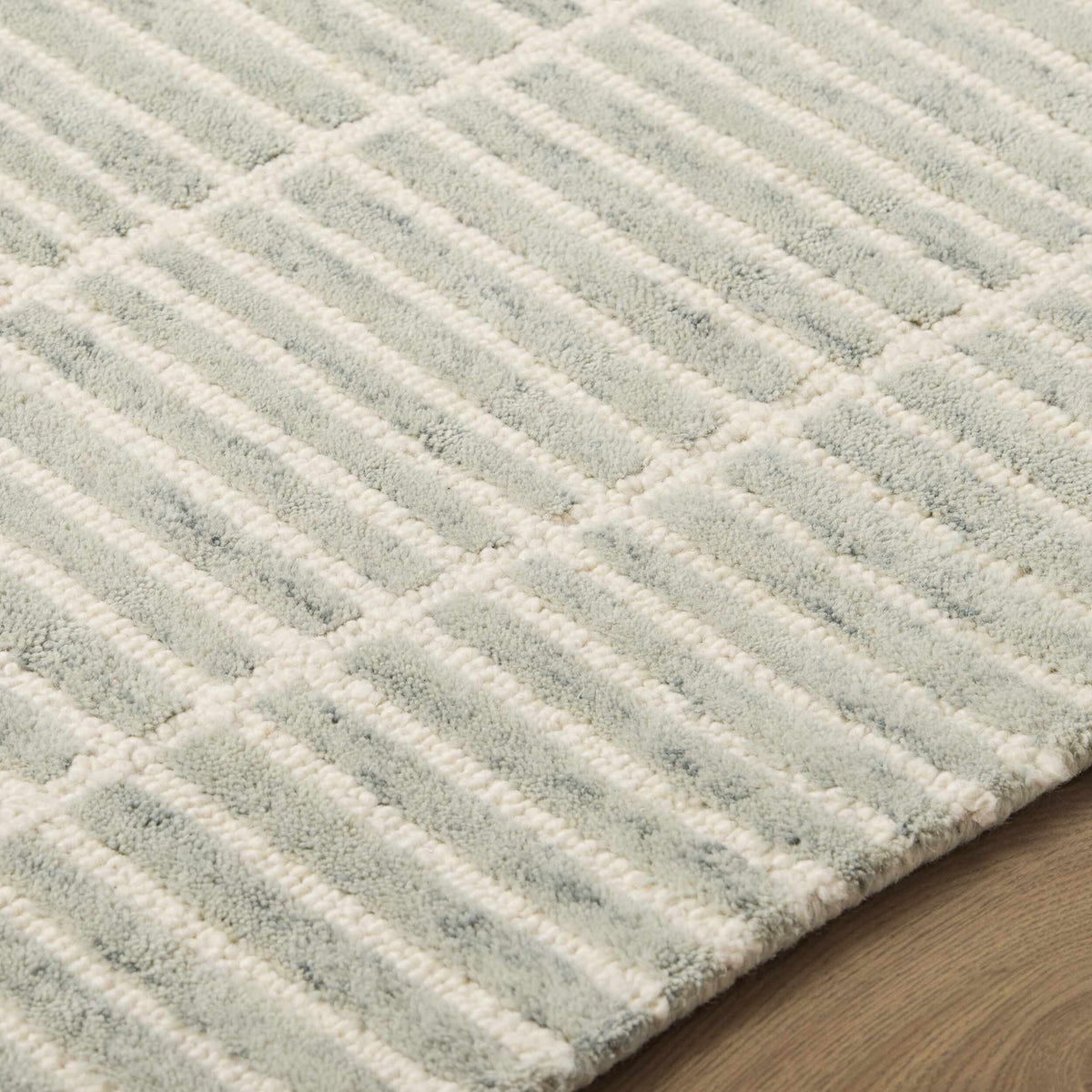 Finial Sage Wool Area Rug - Ornate Home