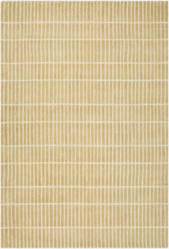 Finial Yellow Wool Area Rug - Ornate Home
