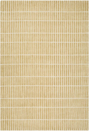 Finial Yellow Wool Area Rug - Ornate Home