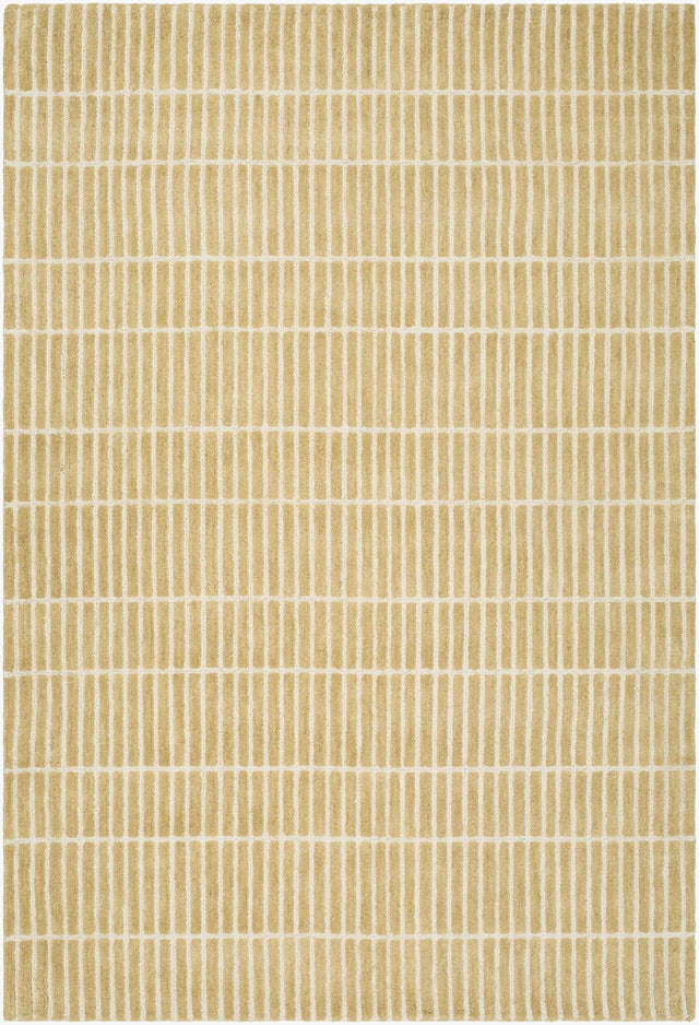 Finial Yellow Wool Area Rug - Ornate Home