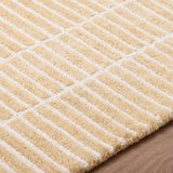 Finial Yellow Wool Area Rug - Ornate Home