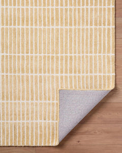 Finial Yellow Wool Area Rug - Ornate Home