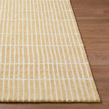 Finial Yellow Wool Area Rug - Ornate Home