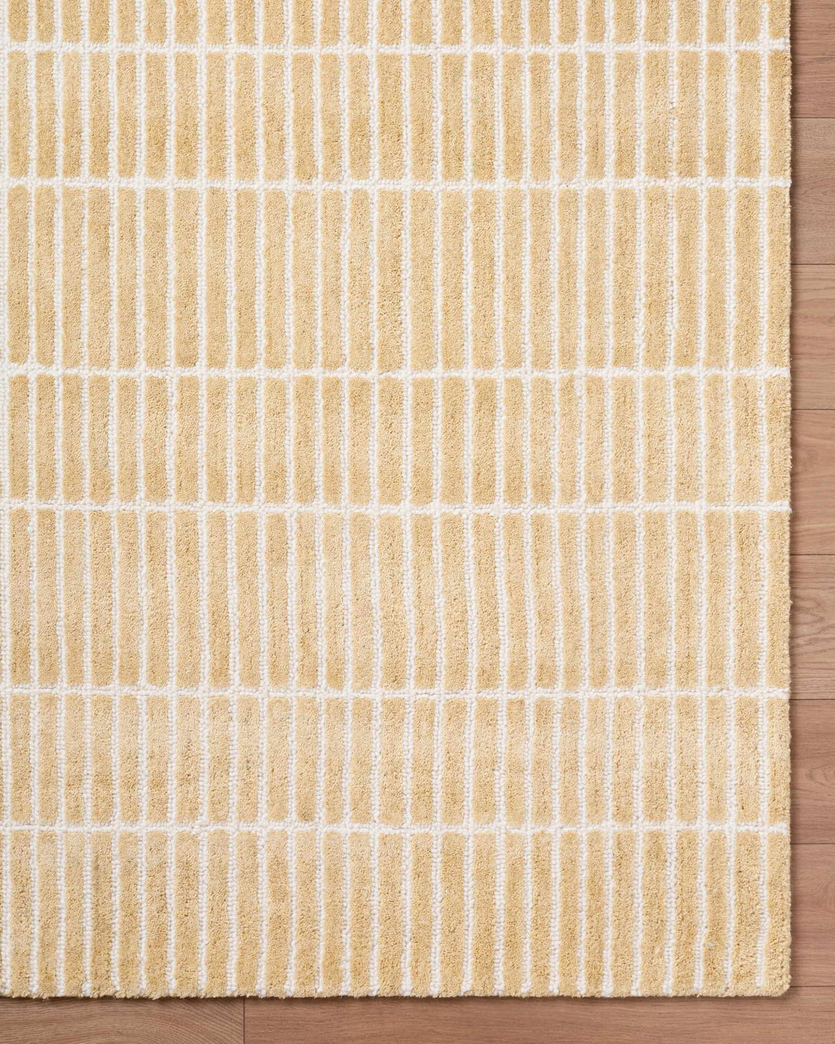 Finial Yellow Wool Area Rug - Ornate Home