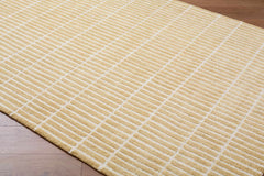 Finial Yellow Wool Area Rug - Ornate Home