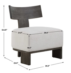 Finlay Dark Walnut Accent Chair - Ornate Home