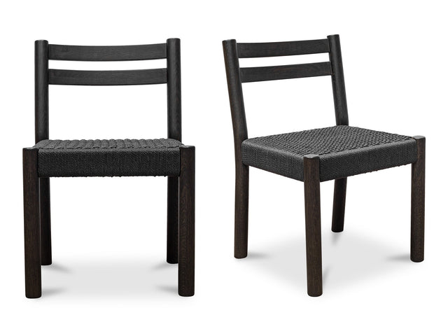 Finn Black Dining Chair (Set of 2) - Ornate Home