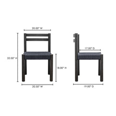 Finn Black Dining Chair (Set of 2) - Ornate Home