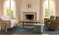 Finn Blue Storage Ottoman - Ornate Home