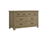 Finn Coffee Gray Oak 51"W 6-Drawer Dresser - Ornate Home