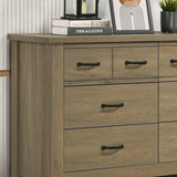 Finn Coffee Gray Oak 51"W 6-Drawer Dresser - Ornate Home