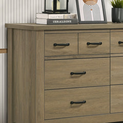 Finn Coffee Gray Oak 51"W 6-Drawer Dresser - Ornate Home