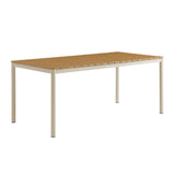 Finn Natural 71" Outdoor Patio Aluminum Dining Table with Faux Wood Top - Ornate Home