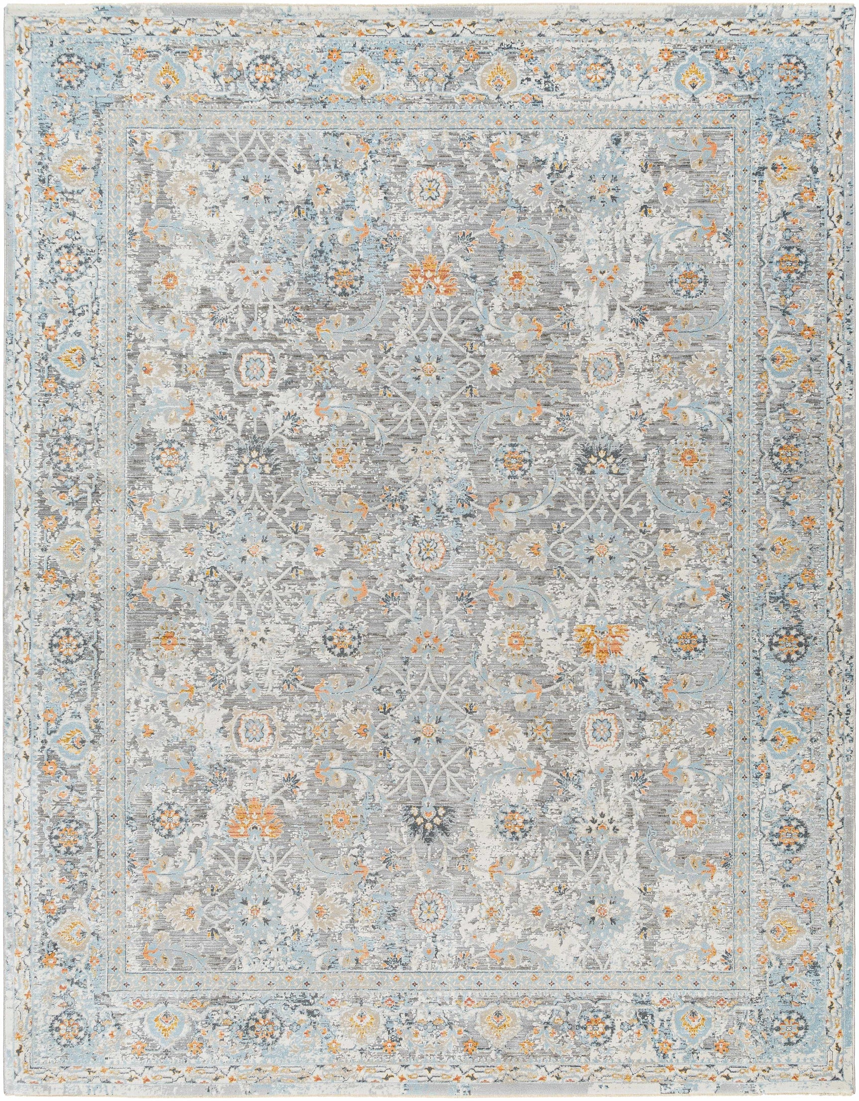Finn Silver Blue Area Rug - Clearance - Ornate Home