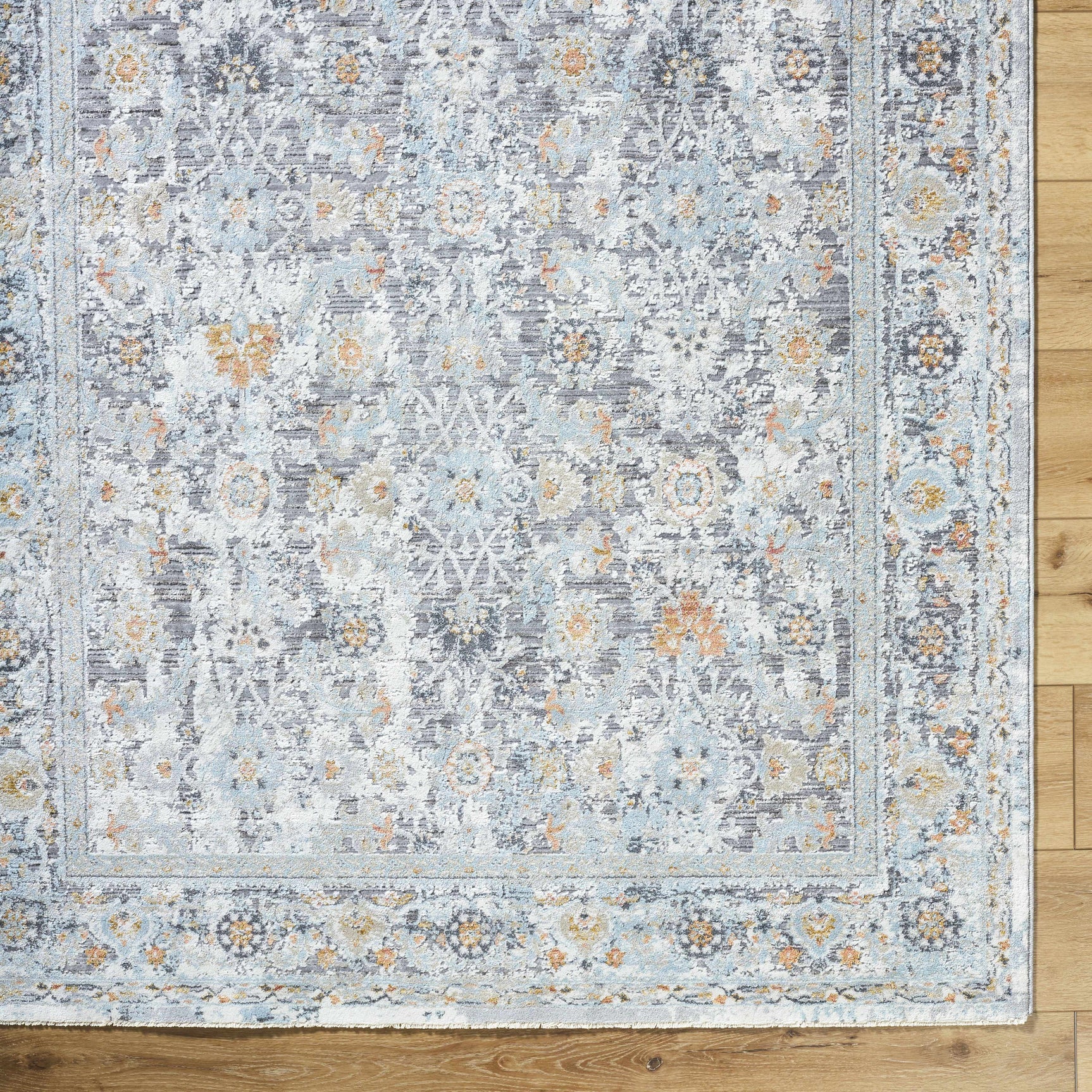 Finn Silver Blue Area Rug - Clearance - Ornate Home