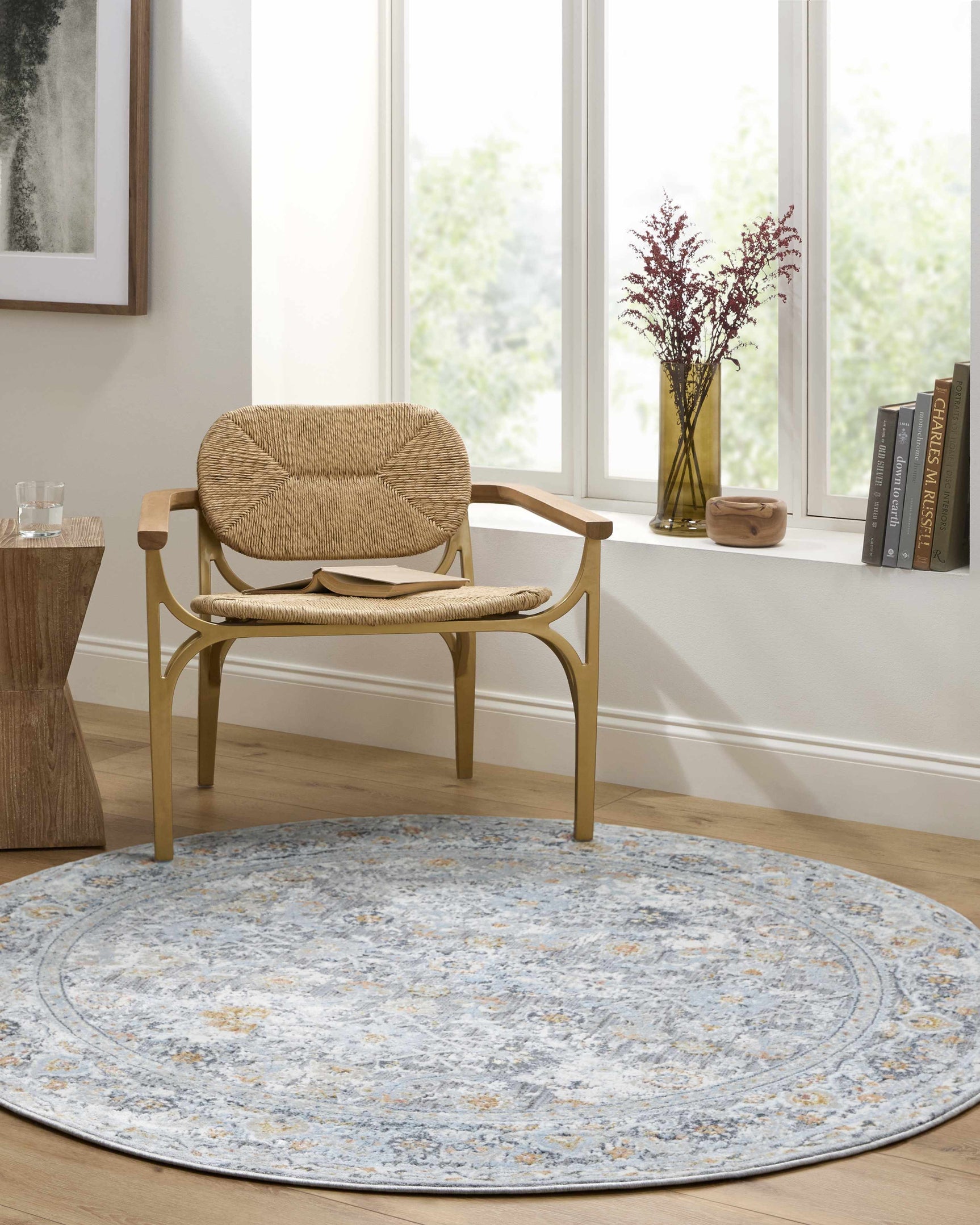 Finn Silver Blue Area Rug - Clearance - Ornate Home
