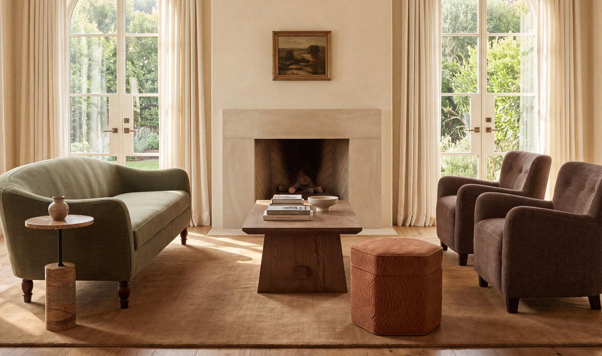Finn Terracotta Storage Ottoman - Ornate Home