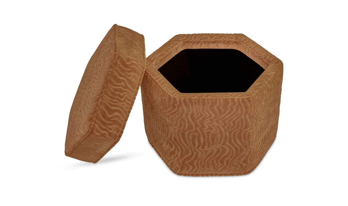 Finn Terracotta Storage Ottoman - Ornate Home