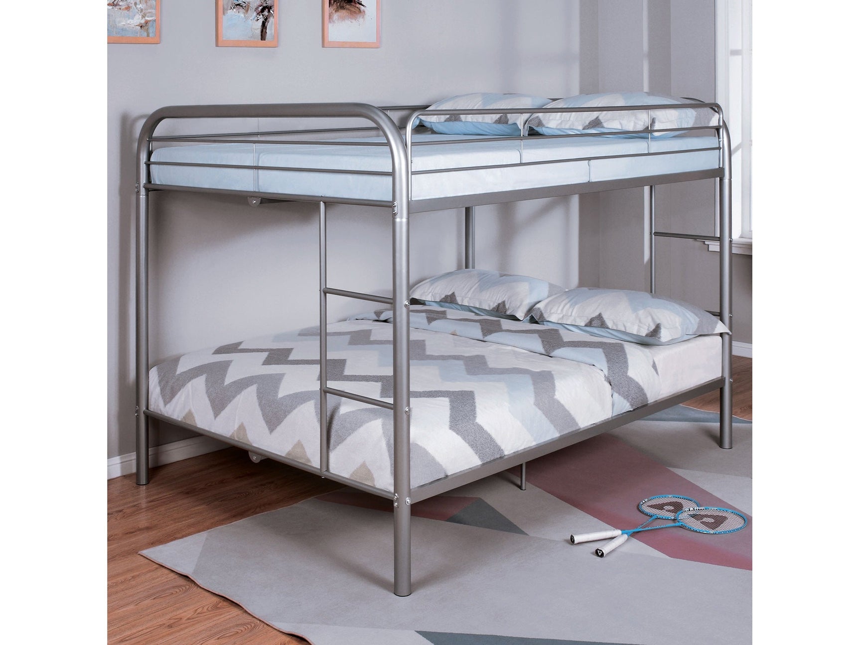 Finnerty Silver Full/Full Bunk Bed - Ornate Home