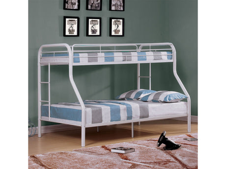 Finnerty White Twin/Full Bunk Bed - Ornate Home