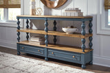Finnworth Blue/Brown Console Sofa Table