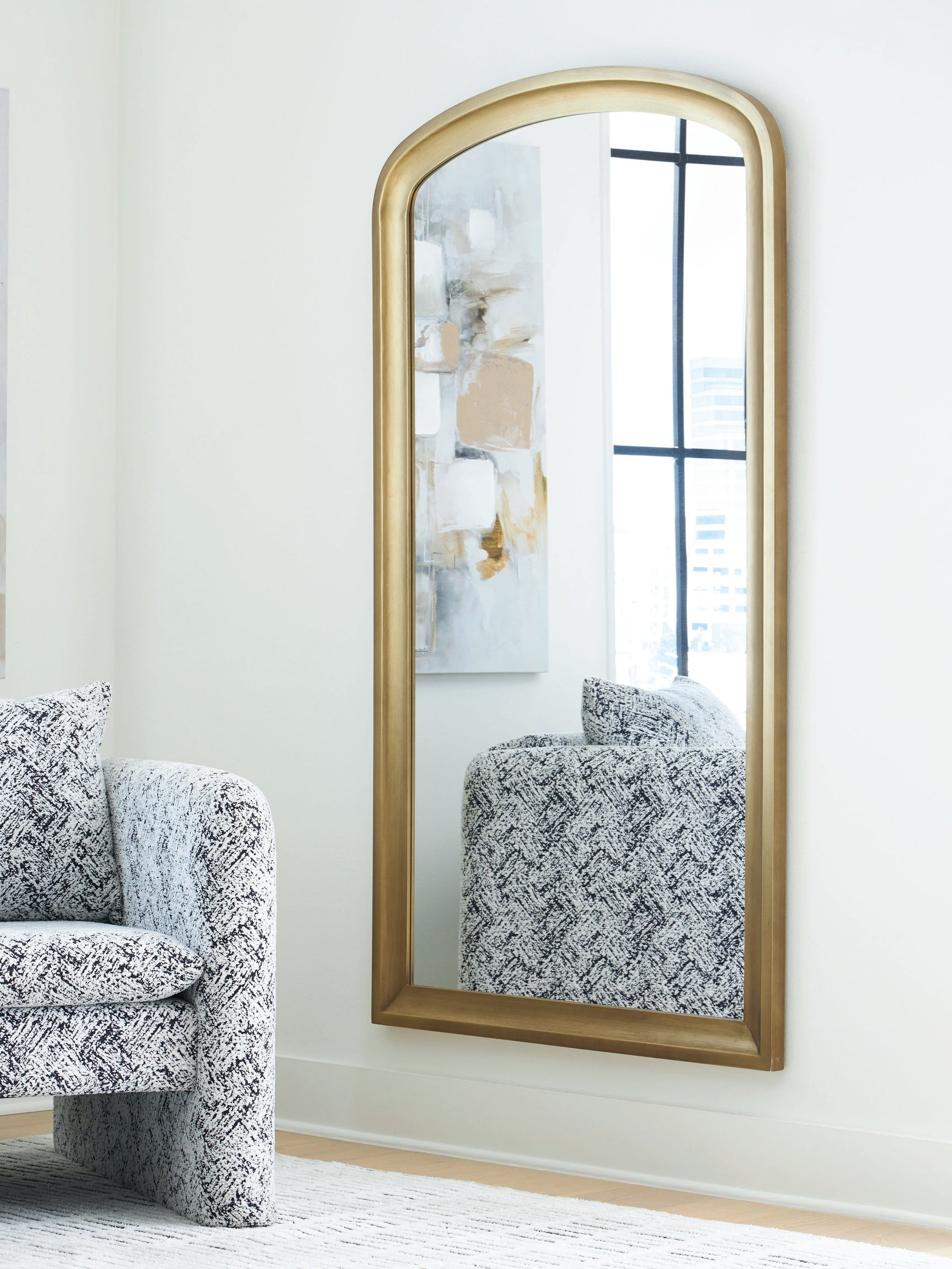 Fintan Gold Floor Mirror (Online Special Price) - Ornate Home