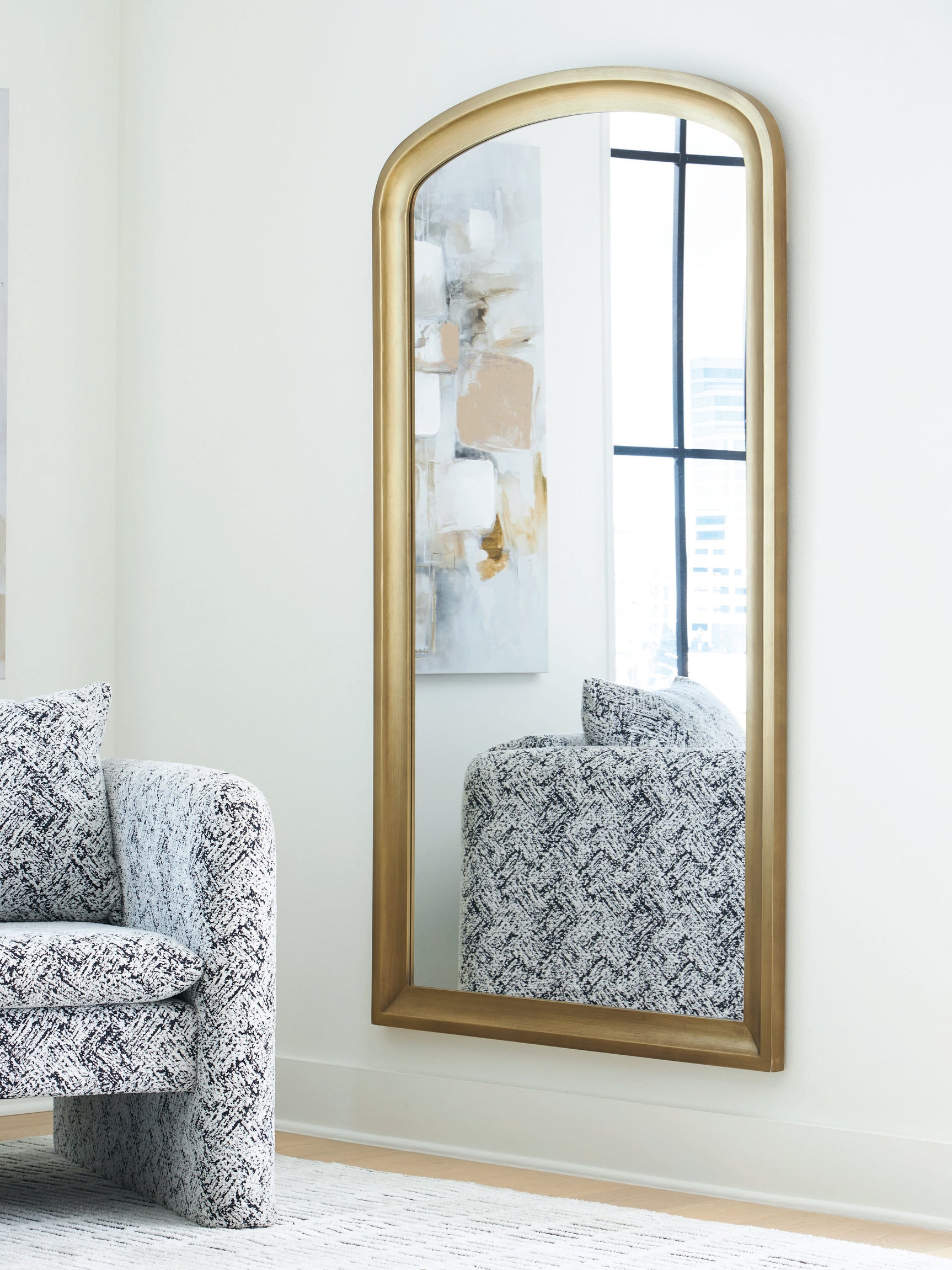 Fintan Gold Floor Mirror - Ornate Home