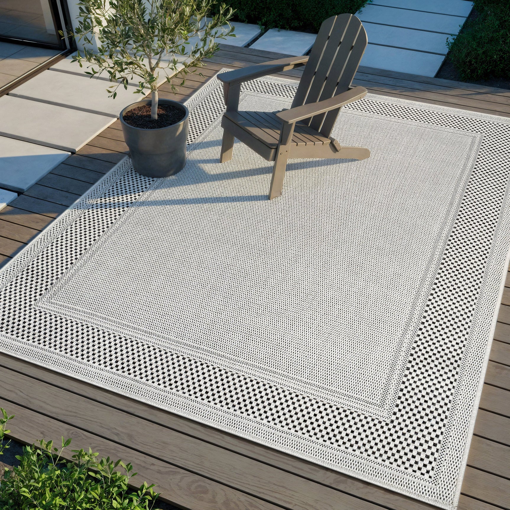 Fiora Bone 6 Jute-Look Rug | Indoor/Outdoor Elegance - Ornate Home