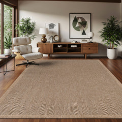 Fiora Natural 1 Jute-Look Area Rug | Hose & Go Cleaning - Ornate Home