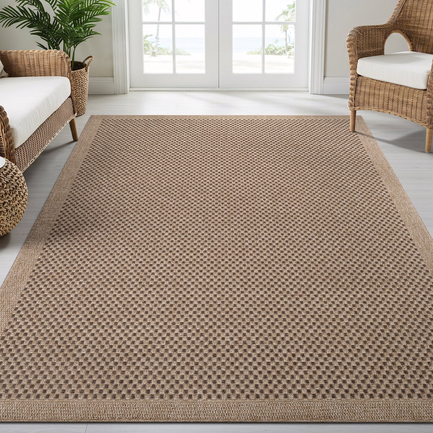Fiora Natural 3 Jute-Look Rug | Pet-Friendly Texture - Ornate Home
