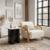 Fiora White & Black Side Table - Ornate Home