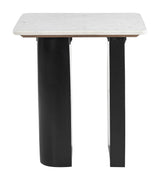Fiora White & Black Side Table - Ornate Home