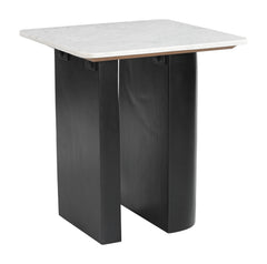Fiora White & Black Side Table - Ornate Home