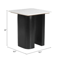 Fiora White & Black Side Table - Ornate Home