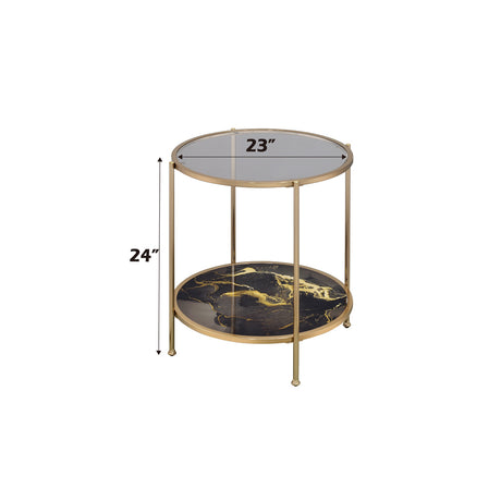 Fiorella Marble End Table - Ornate Home
