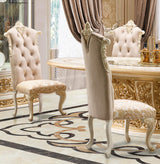 Fiori di Milano Ivory/Gold Chair / HD-C903 - Ornate Home