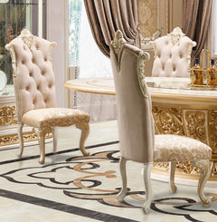 Fiori di Milano Ivory/Gold Chair / HD-C903 - Ornate Home